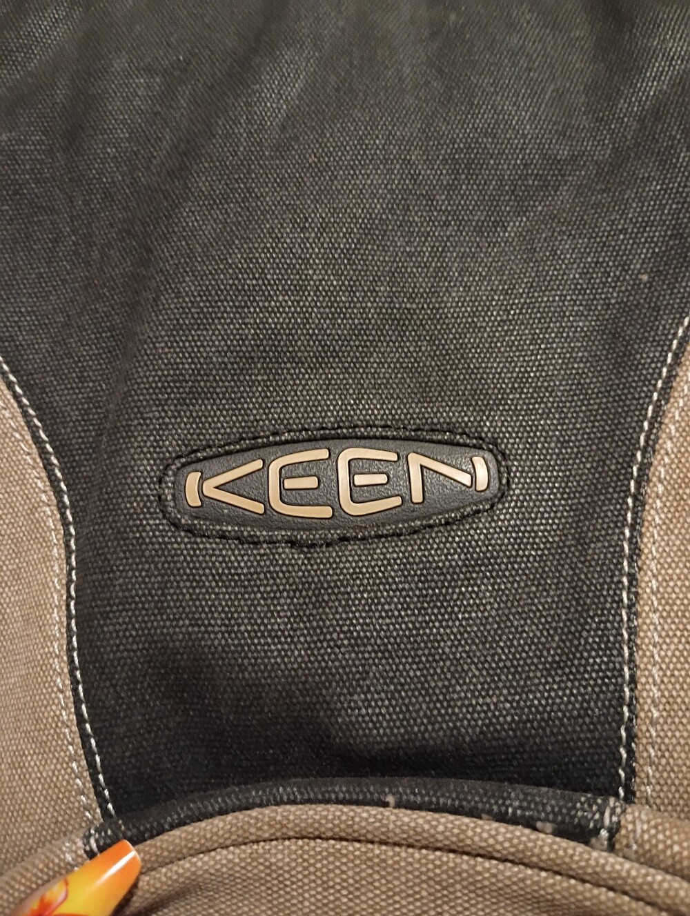 Keen Two-Tone Black and Brown Canvas Backpack